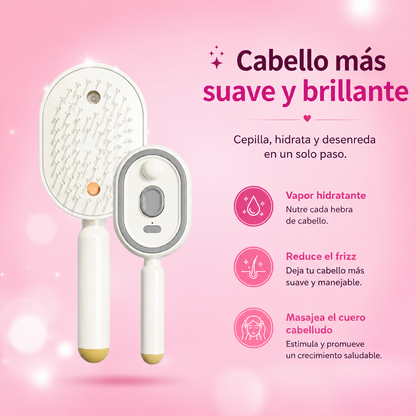 HairZen™ Pro | Peine de Masaje con Spray Antifrizz